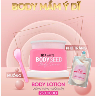 [CHÍNH HÃNG] KEM BODY SEED / BODY MẦM GẠO SICA WHITE HỖ TRỢ DƯỠNG DA SÁNG HỒNG NGÀY & ĐÊM TẶNG KÈM B3
