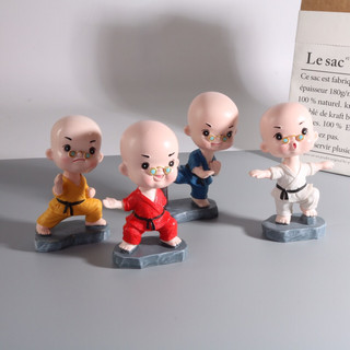Bộ tượng chú tiểu luyện võ 4 màu