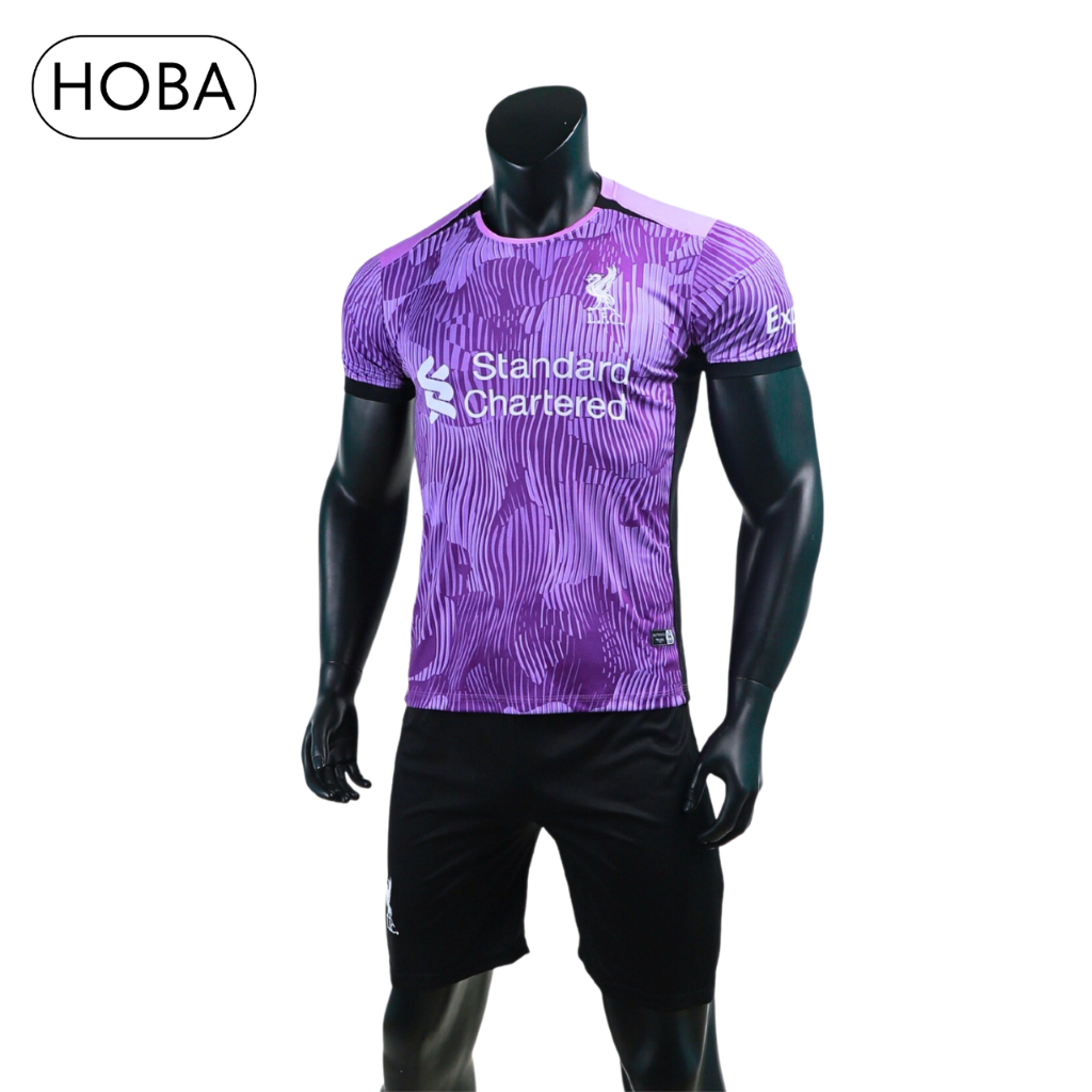 Bộ quần áo bóng đá trẻ em đồ đá banh trẻ em CLB Liver tím