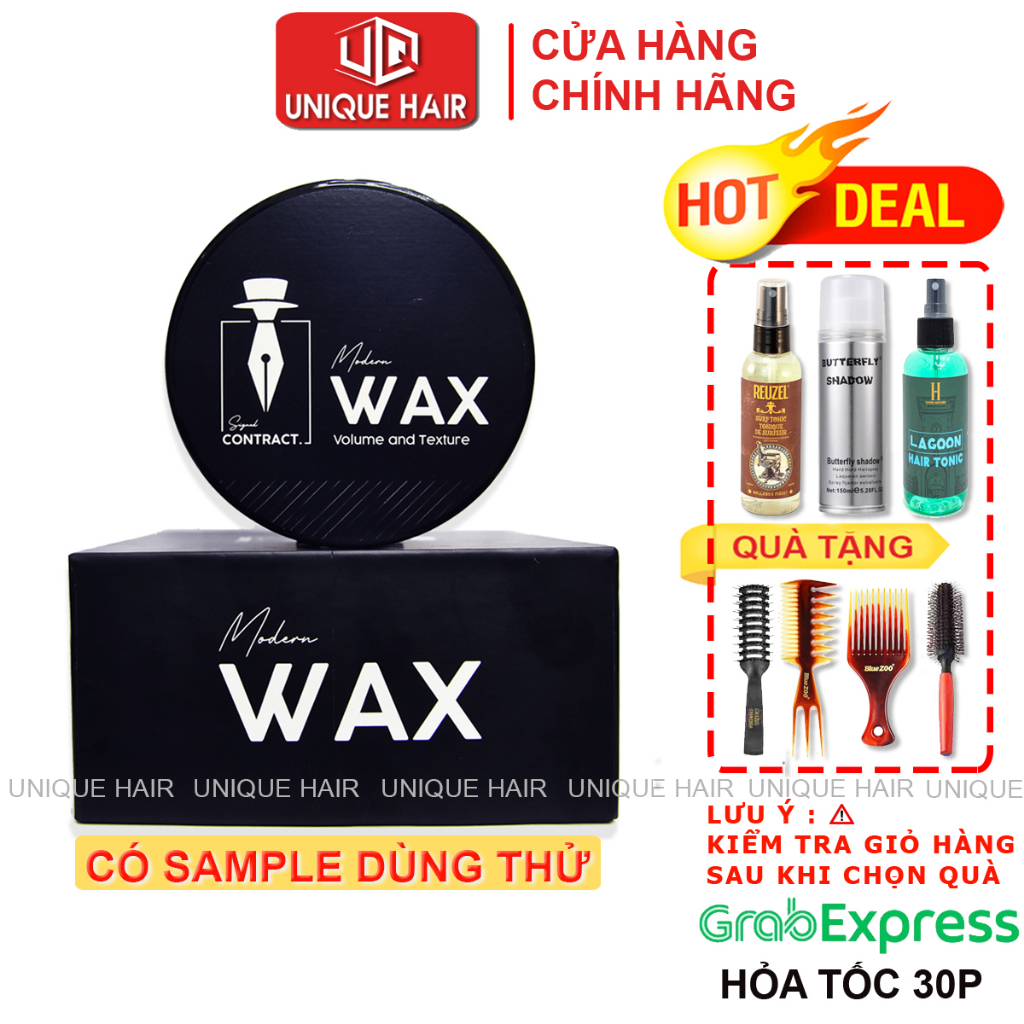 Sáp vuốt tóc Signed Contract Modern Wax 100g - new 2023 - Chính Hãng + Quà Tặng