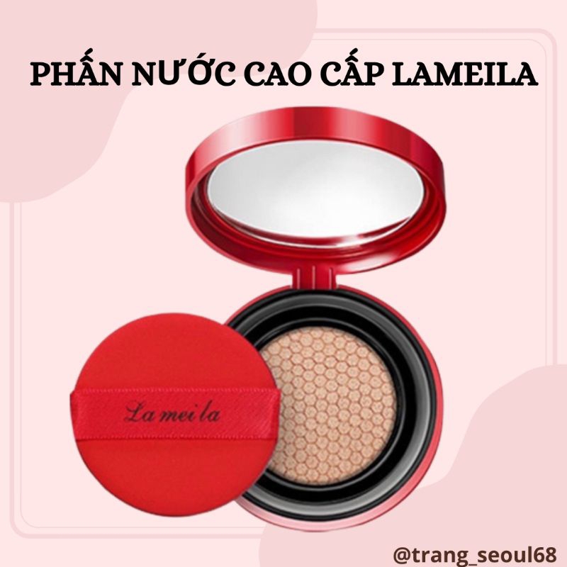 Phấn Nước Cao Cấp Lameila 5115 Màu Đỏ Che Khuyết Điểm, Bền Màu Lâu Trôi, Lớp Nền Đẹp Tự Nhiên