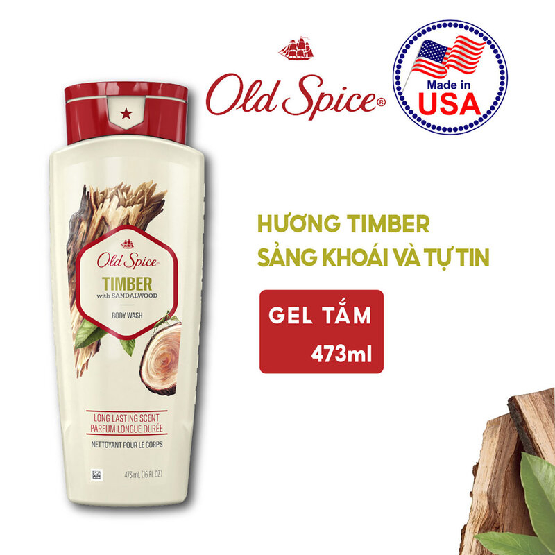 Gel Tắm Nam, Sữa Tắm Nam Old Spice Timber, Fiji, Pure Spore, Hair &amp; Body Wash Made in USA 473ML - 532ML - Wincy Mart