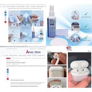 Vệ sinh tẩy rửa airpods dung dịch ipa