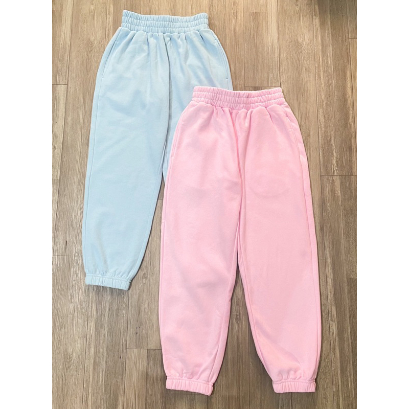 Quần jogger nỉ bông bé gái, dòng đại, hàng dư