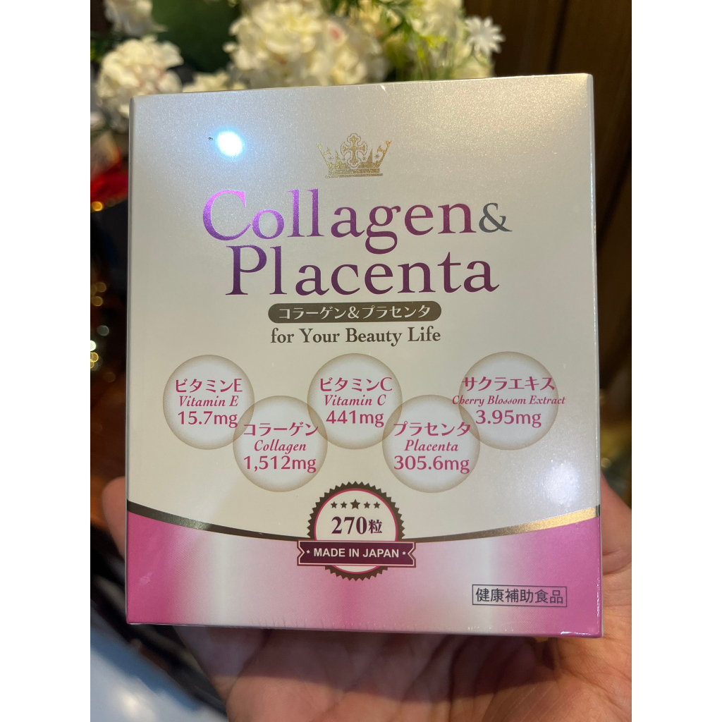 [Hàng_Nhật] Viên uống trắng  da - Trắng hồng - Sáng Mịn  Collagen Placenta 5 in 1 Nhật Bản