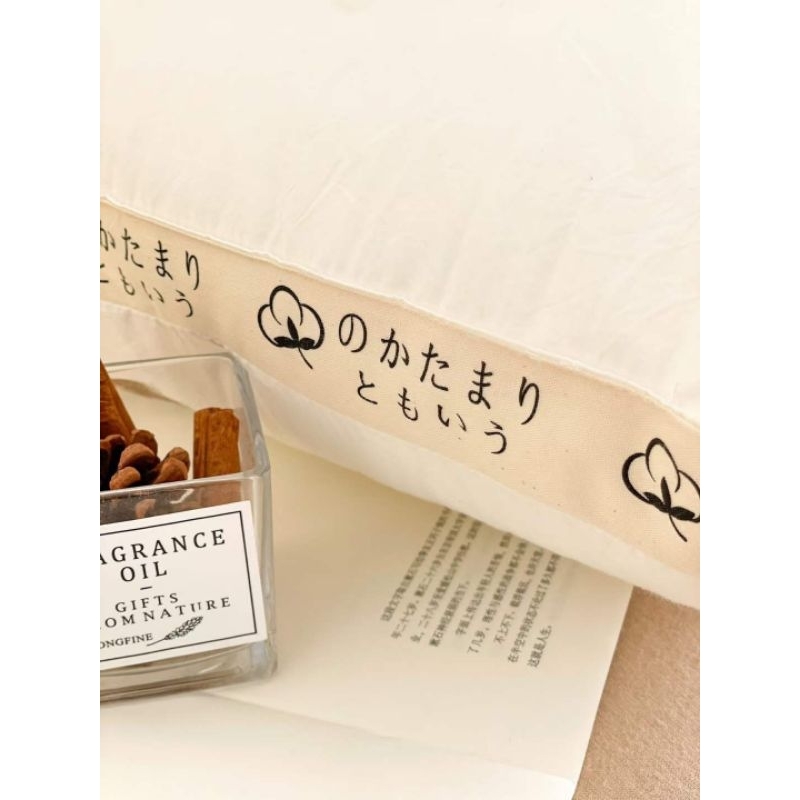 Gối Bông Đậu Tương Vải Cotton Nhập Khẩu Cao Cấp