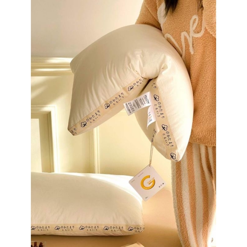 Gối Bông Đậu Tương Vải Cotton Nhập Khẩu Cao Cấp