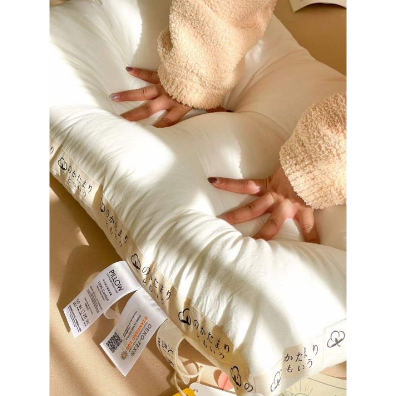 Gối Bông Đậu Tương Vải Cotton Nhập Khẩu Cao Cấp