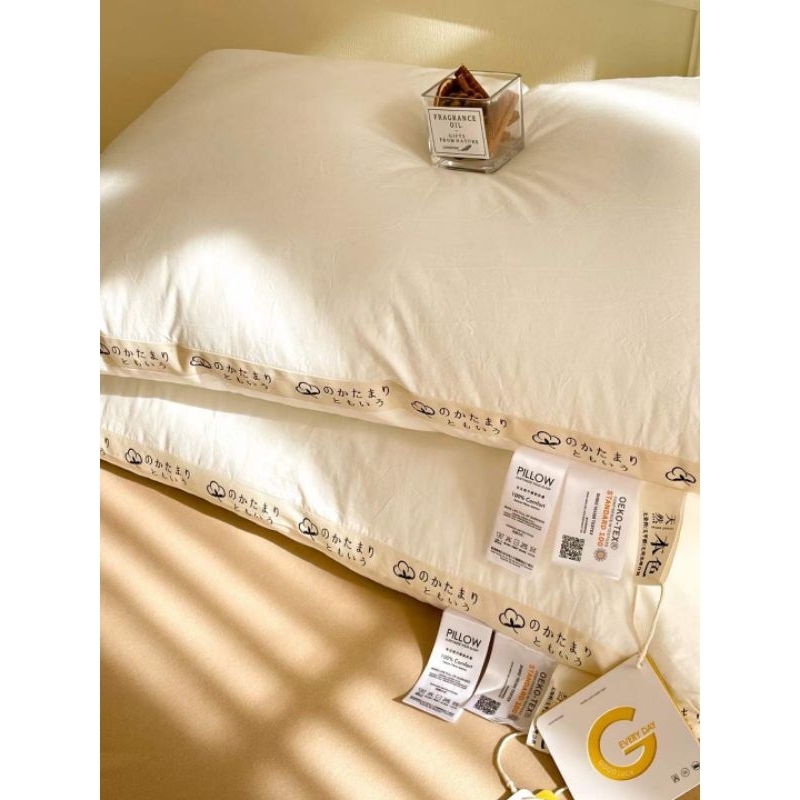 Gối Bông Đậu Tương Vải Cotton Nhập Khẩu Cao Cấp