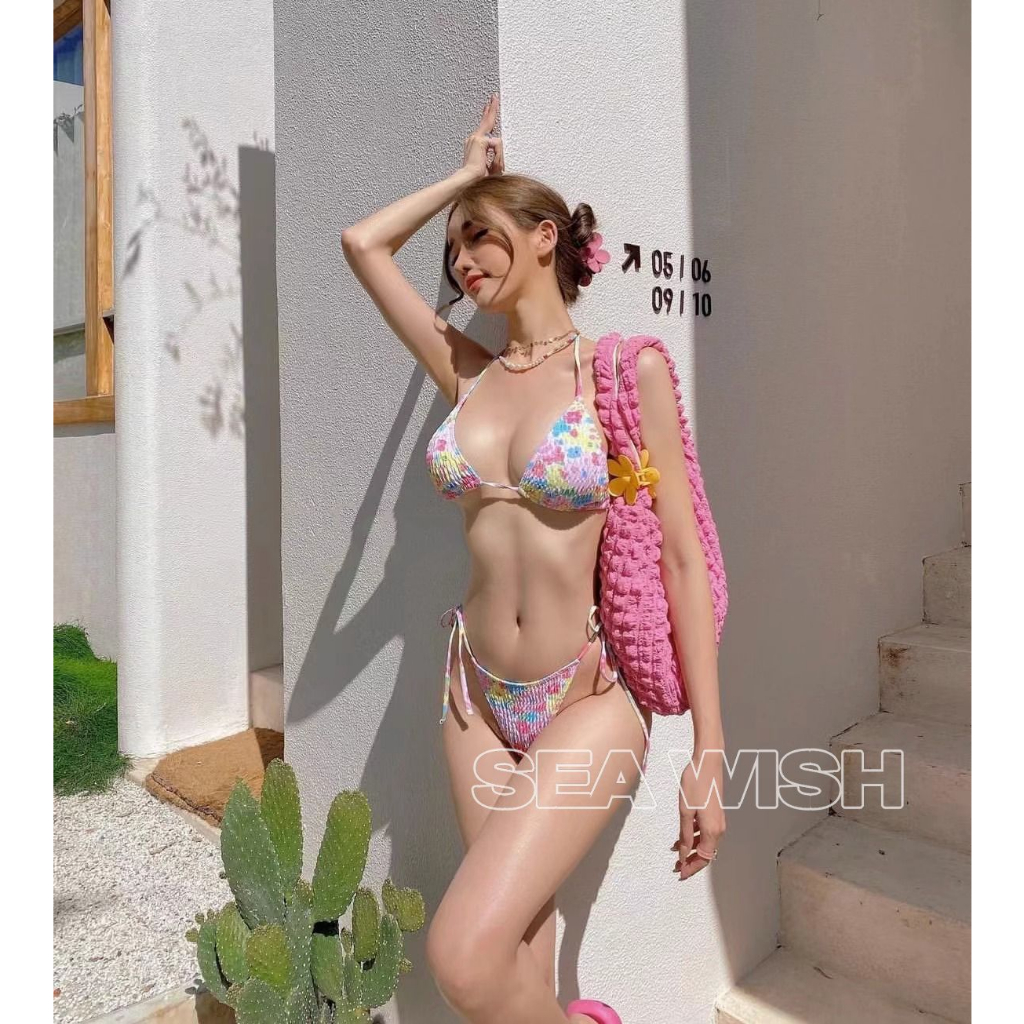 Set bikini hoa nhí 2 mảnh đi biển