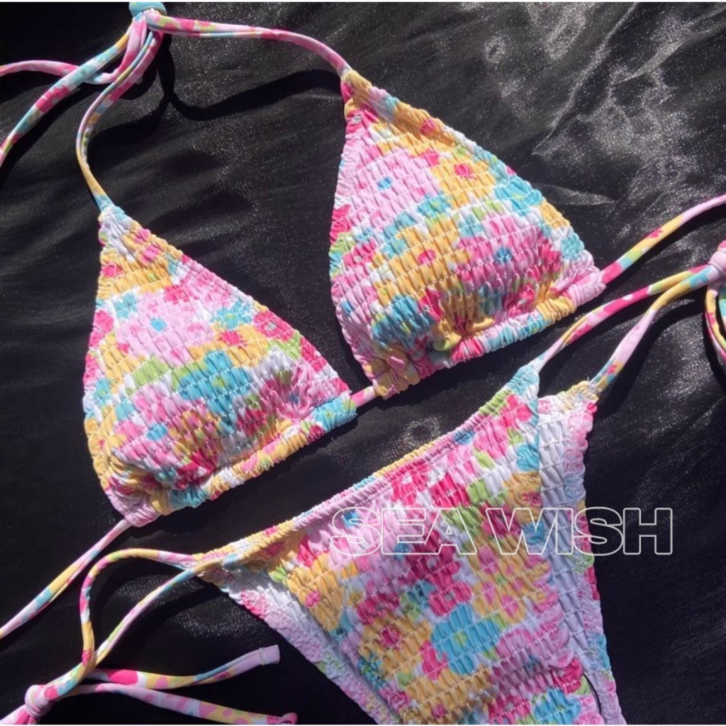 Set bikini hoa nhí 2 mảnh đi biển
