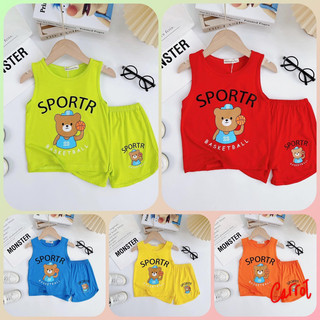 Bộ quần áo thun lạnh thể thao bé trai bé gái T23