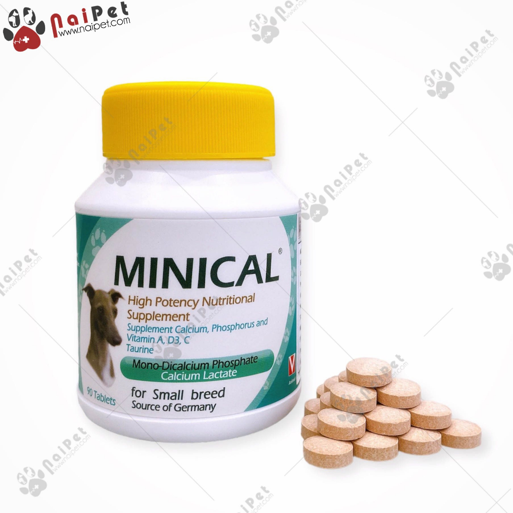 Viên Bổ Sung Dinh Dưỡng Canxi Photpho Và Vitamin A D3 C Dành Cho Chó Mèo Con Minical TSD