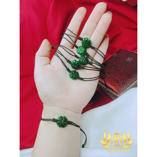 Vòng tay cỏ bốn lá sơn thủy tết dây