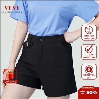 Quần short nữ ,quần đùi nữ chất Umi QCCC cạp cao tôn dáng