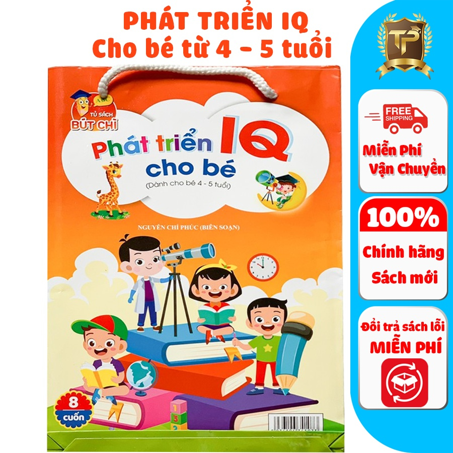 Sách - Phát triển IQ cho bé làm quen toán học và tập tô cho trẻ 4-5 tuổi (Bộ 8 quyển)