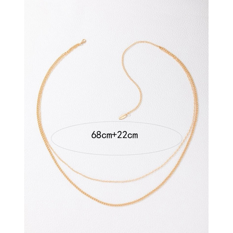 Hàng có sẵn | Dây chuyền đeo eo 2 lớp