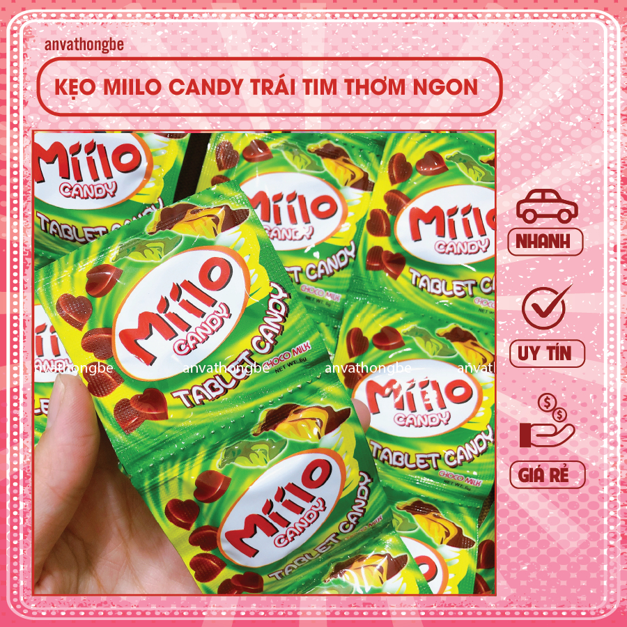 Kẹo miilo trái tim Socola ăn vặt thơm ngon ngọt hấp dẫn giá rẻ