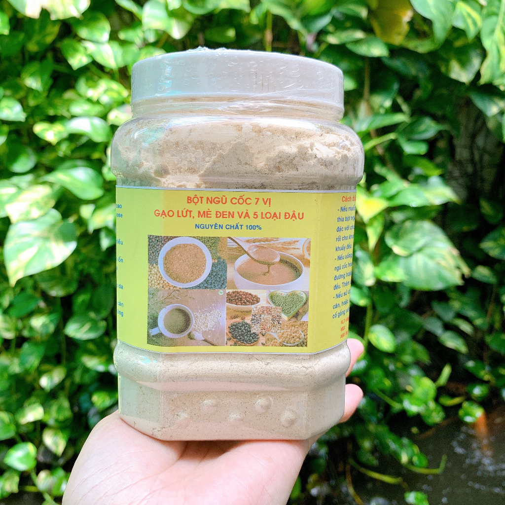 Bột ngũ cốc 7 loại đậu rang xay nhà làm không chất bảo quản - Hộp 500gr