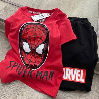 Bộ Spiderman cườm đỏ dư xịn sz 3-12 tuổi