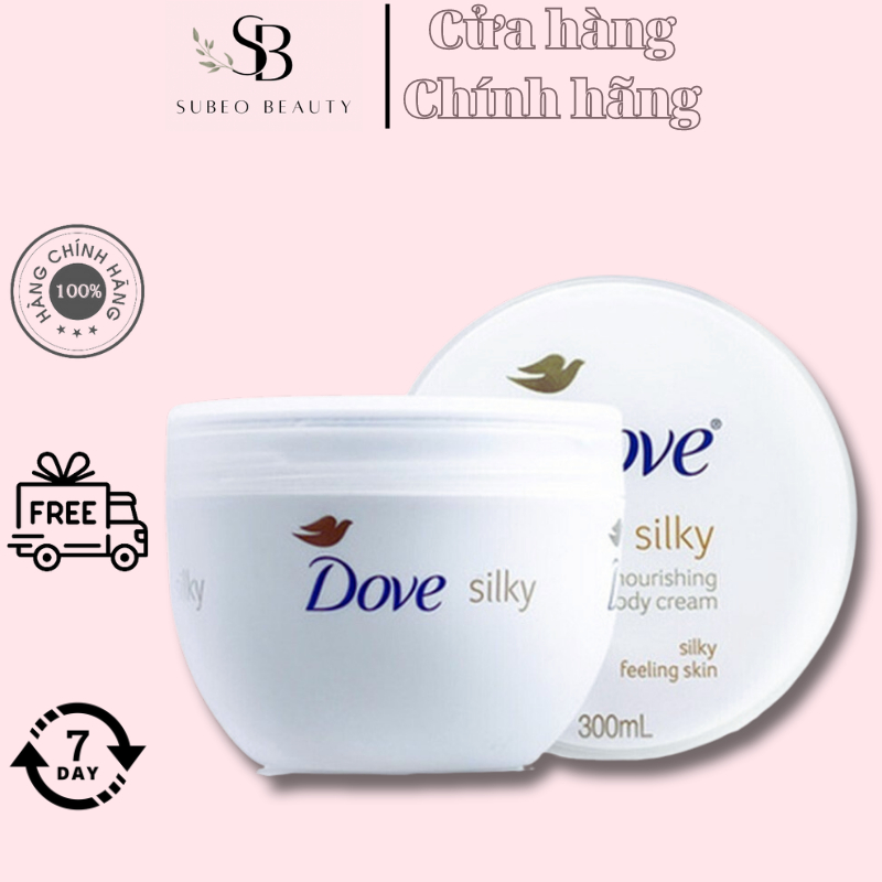 Dưỡng thể Dove Silky Nourishing Body Cream 300ML bổ sung dưỡng chất cải thiện cấu trúc da mang lại làn da mịn màng