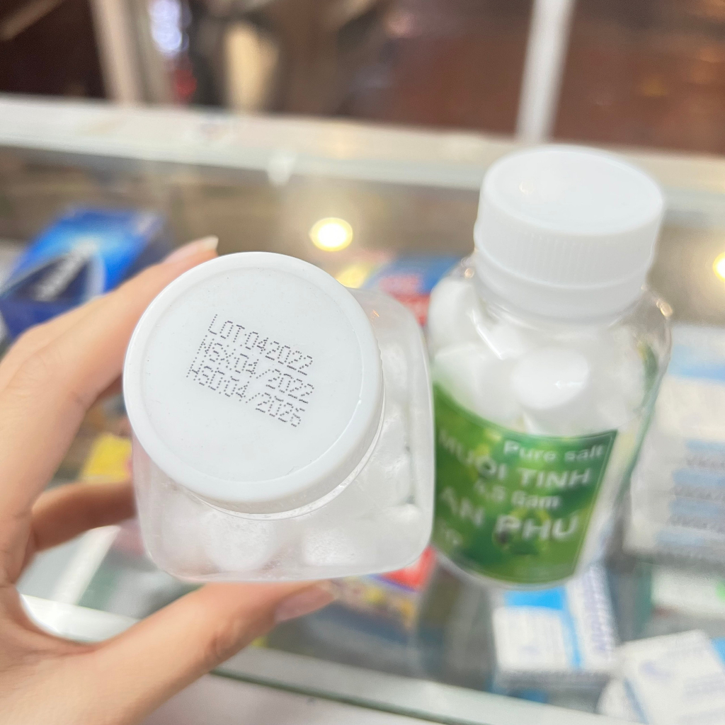 Viên muối tinh Nacl hộp 50 viên pha súc miệng
