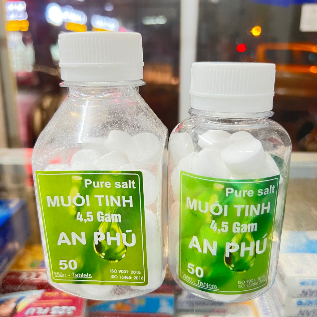 Viên muối tinh Nacl hộp 50 viên pha súc miệng