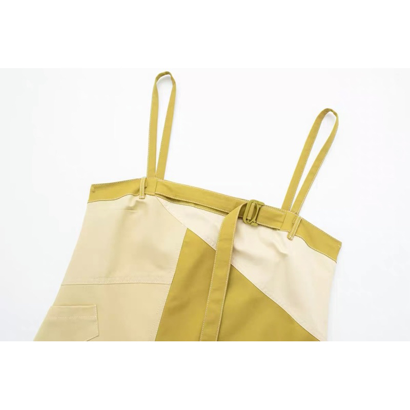 Đầm vàng hai dây