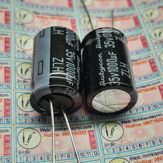 4 cái tụ điện hóa 1000uf 35v 1000uf 35zlh1000mefc12.5x20 chính hãng rubycon