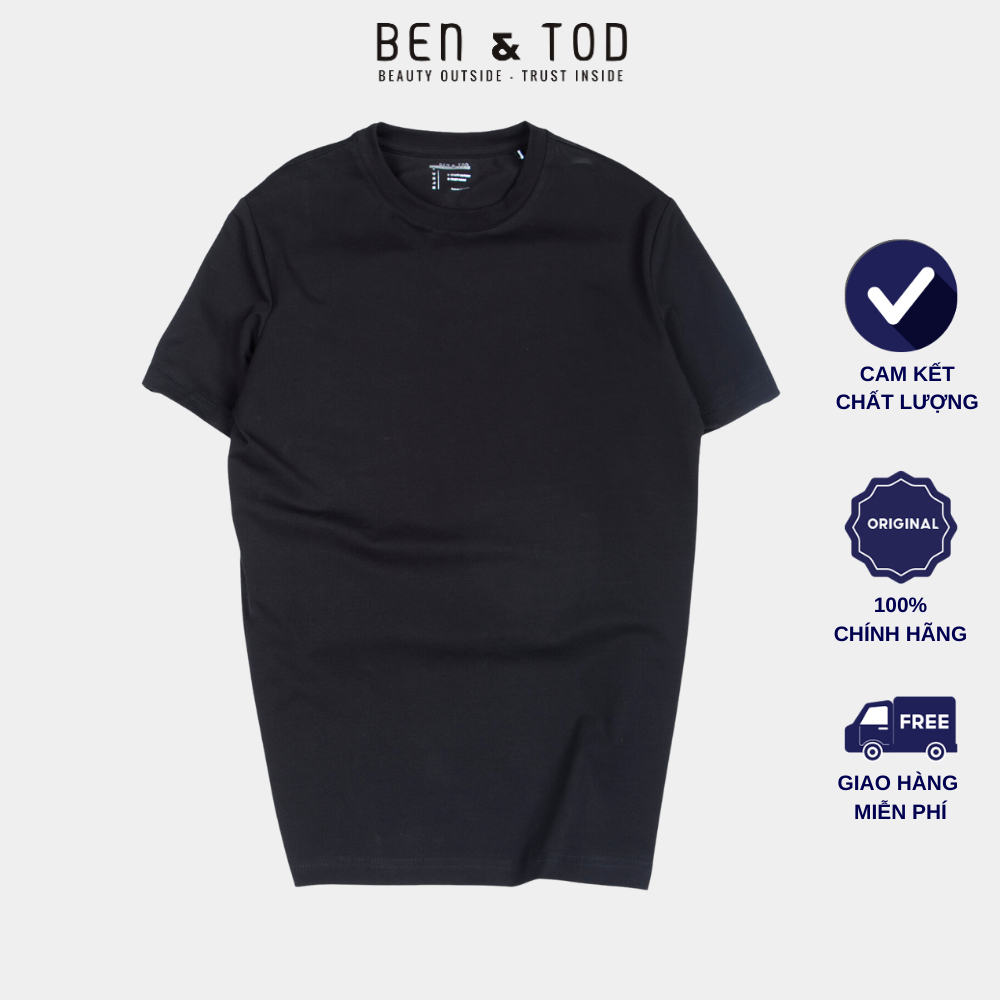 Áo thun nam cổ tròn BEN &amp; TOD 032 vải cotton, form body, trẻ trung, thanh lịch, đơn giản, basic, cao cấp