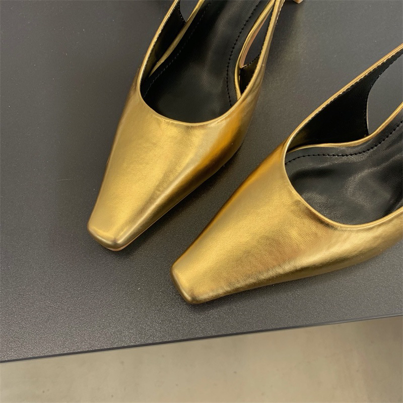 ORDER 🌿 Giày da trơn quai hậu mũi nhọn gót dẹt 5cm 35-39