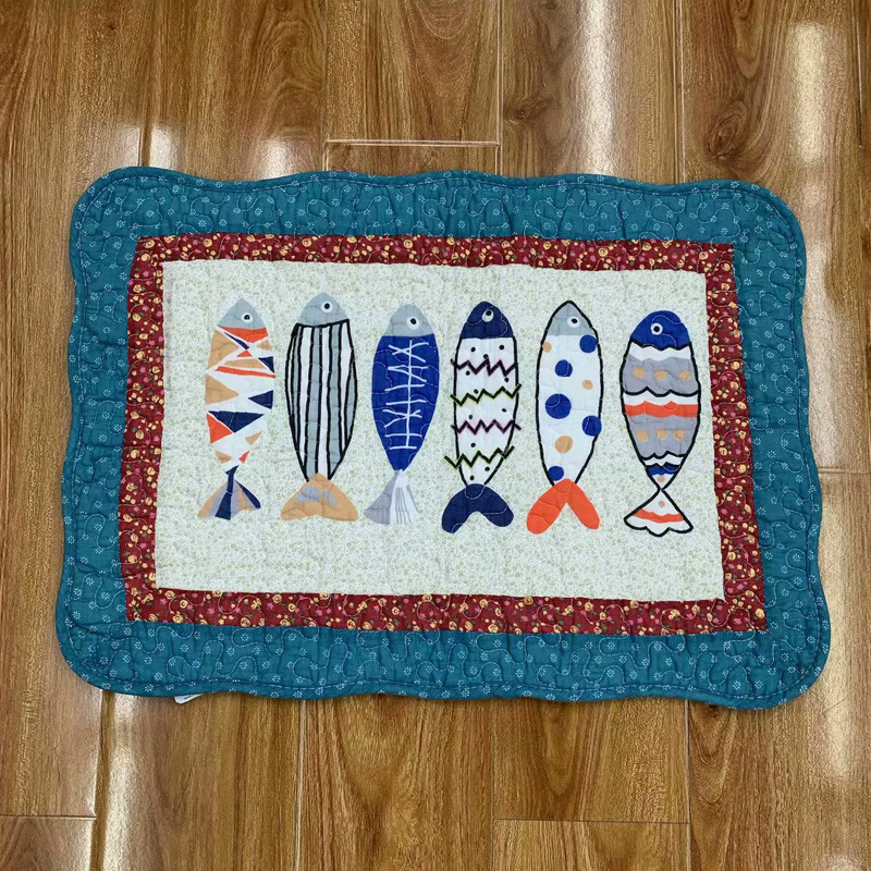Thảm chùi chân chống trượt 100% cotton, thảm nhà bếp, thảm quilt, thảm phòng khách, siêu thấm hút, KT 40X60