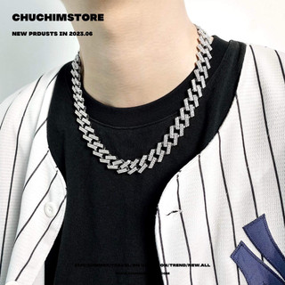 Dây Chuyền Cuban Mắt Xích Đính Đá Hiphop Unisex - THÉP KHÔNG GỈ - DC013