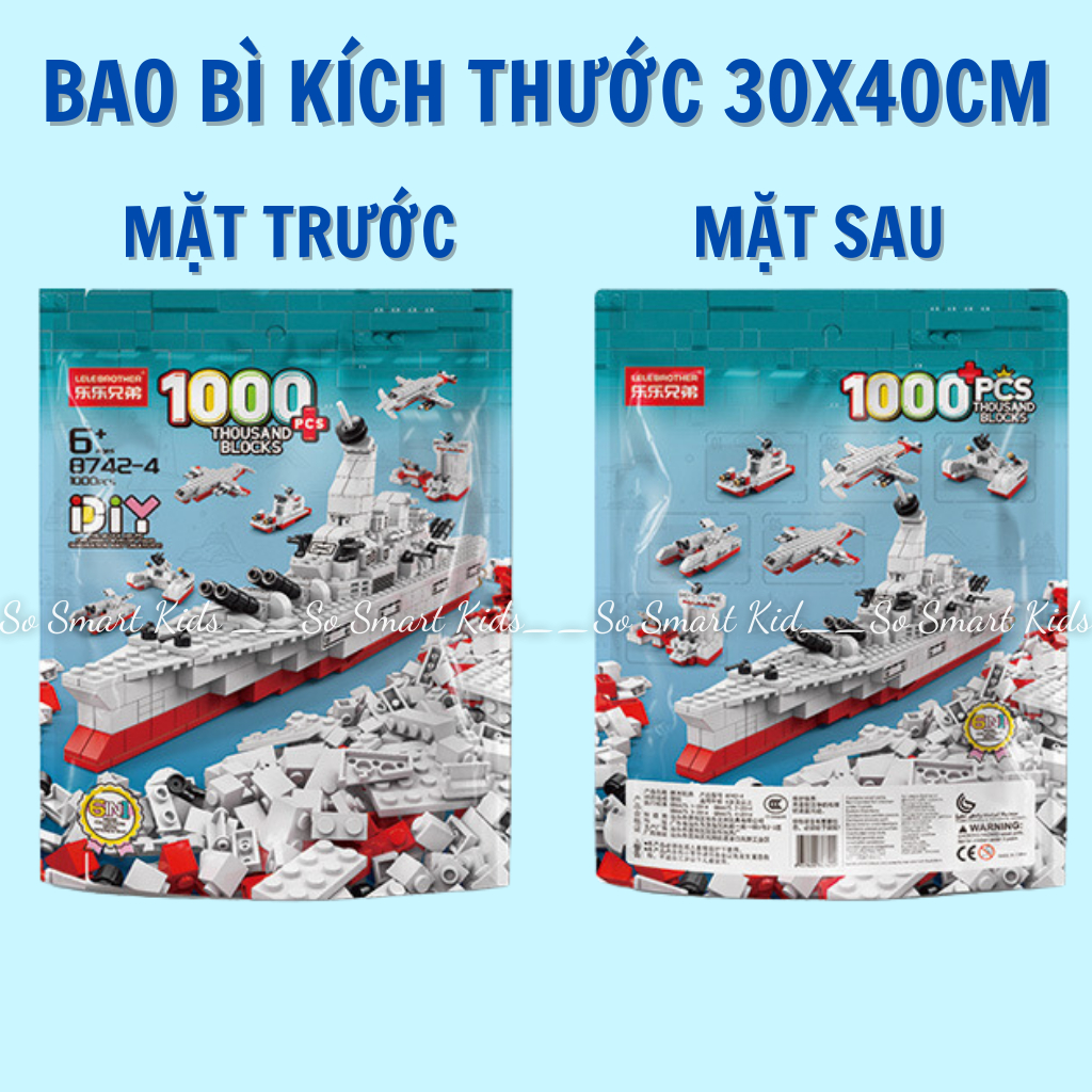 Mô hình lego tàu chiến, tàu sân bay lớn, tàu cứu hỏa 1000pcs - Đồ chơi sáng tạo, phát triển tư duy
