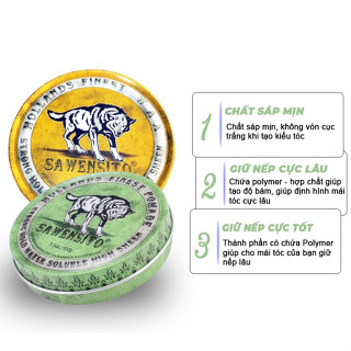 Sáp Vuốt Tóc SAWENSITO  sói  vàng Mùi Thơm Cực kỳ Nam Tính