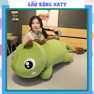 Gấu bông to khủng lồ 1M8 khủng long đầu to mắt lồi, Gối ôm hình thú khủng long đuôi tim - Miễn phí đổi trả