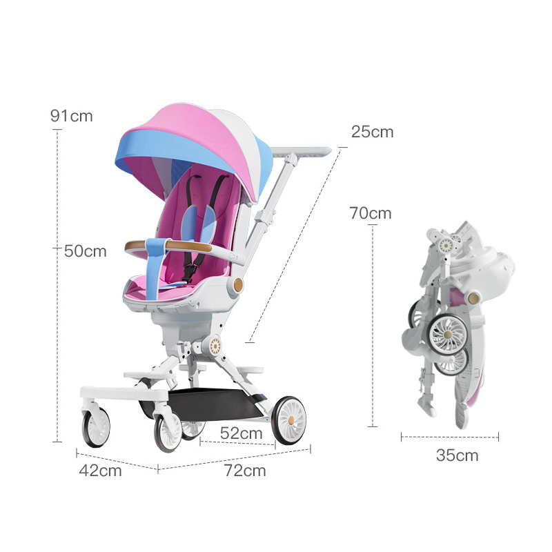 Xe đẩy cho bé HAPAIR cao cấp xoay hai chiều 360 độ có thể gấp gọn, thoáng mát cho bé - Bảo hành 24 tháng