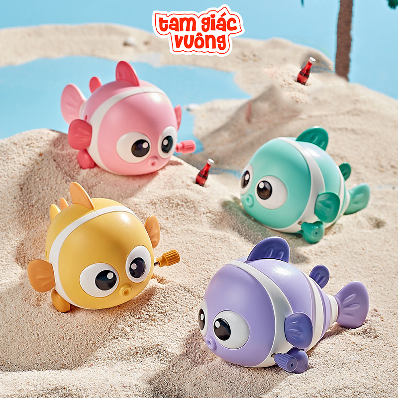 Chú CÁ vặn cót dễ thương chạy bánh xe ngoáy đuôi cực ngộ nghĩnh đáng yêu