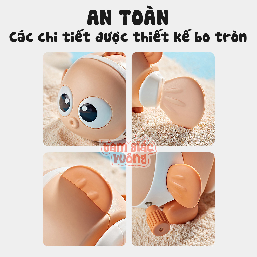 Chú CÁ vặn cót dễ thương chạy bánh xe ngoáy đuôi cực ngộ nghĩnh đáng yêu