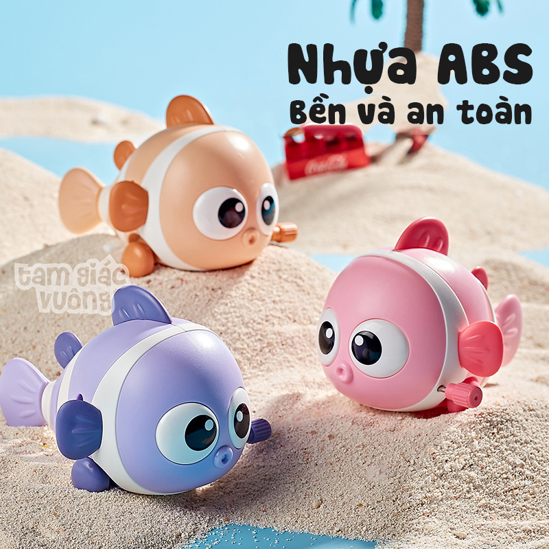 Chú CÁ vặn cót dễ thương chạy bánh xe ngoáy đuôi cực ngộ nghĩnh đáng yêu