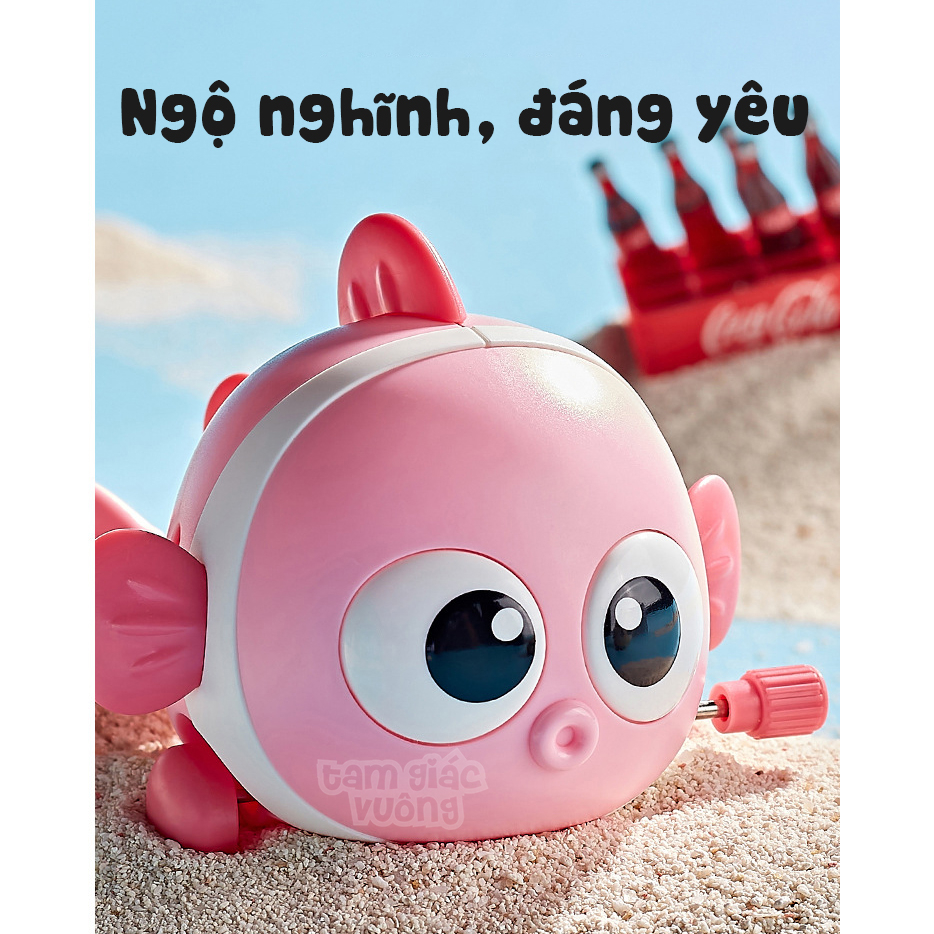 Chú CÁ vặn cót dễ thương chạy bánh xe ngoáy đuôi cực ngộ nghĩnh đáng yêu