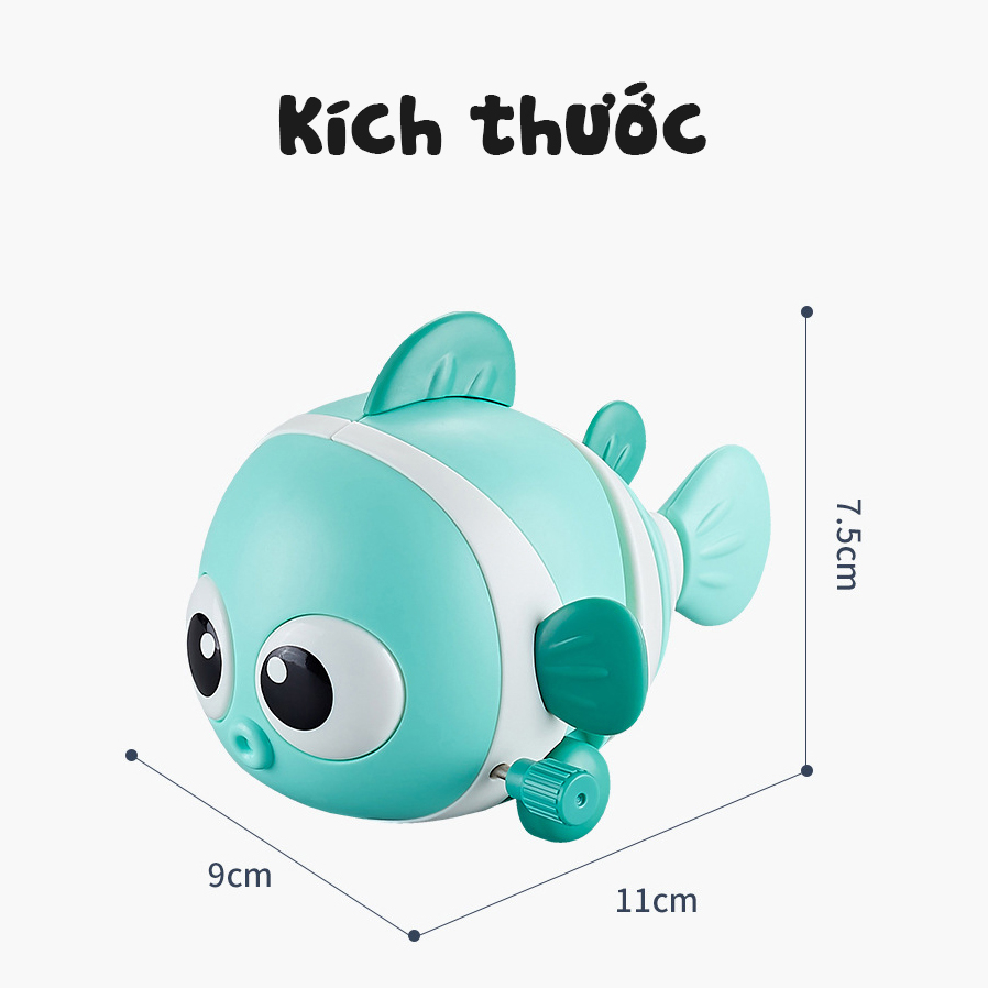Chú CÁ vặn cót dễ thương chạy bánh xe ngoáy đuôi cực ngộ nghĩnh đáng yêu