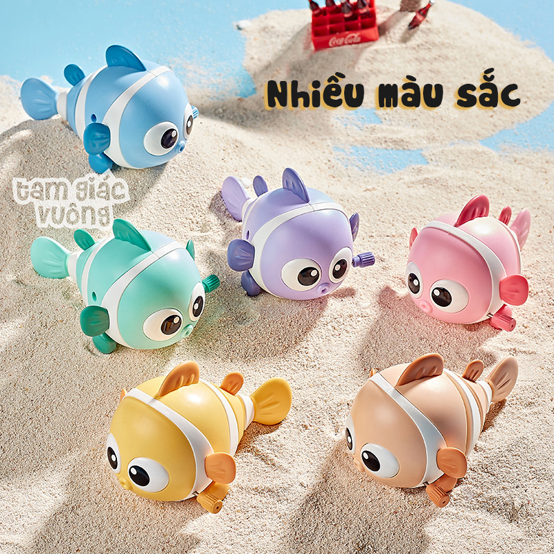 Chú CÁ vặn cót dễ thương chạy bánh xe ngoáy đuôi cực ngộ nghĩnh đáng yêu