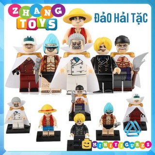 Đồ chơi Xếp hình One Piece gồm Sanji - Frank - Luffy - Sakazuki Akainu - Edward - Garp mô hình Minifigures Koruit KT1008