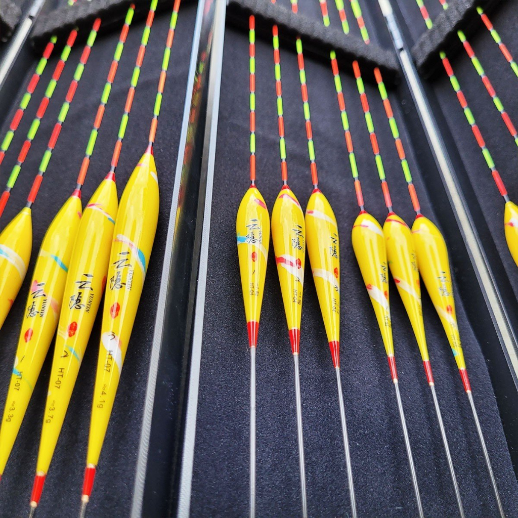 Hộp phao câu đài Nano Hoàng vũ 12 phao đầy đủ thông số, nhạy cá tín hiệu chuẩn HP10 docaualam