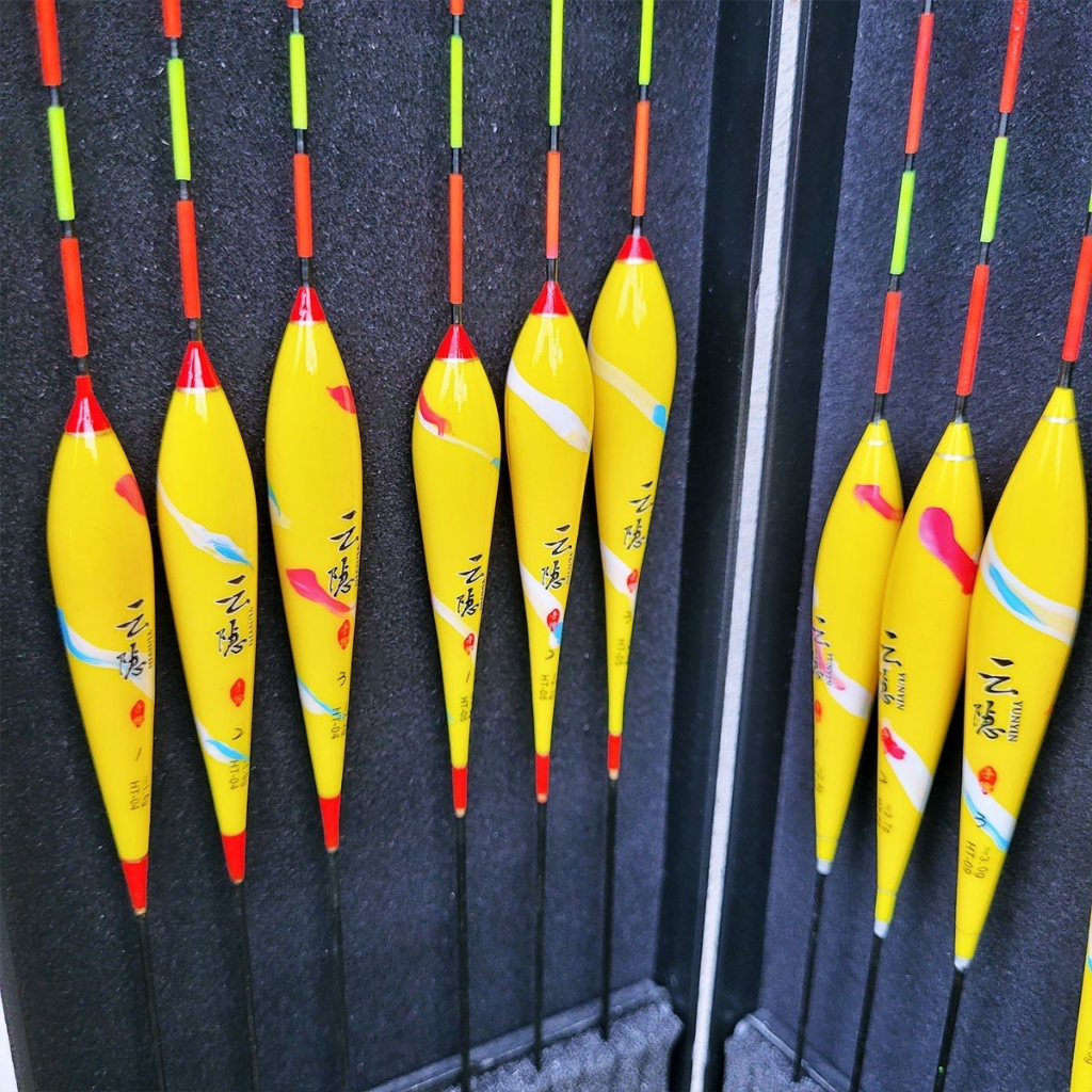 Hộp phao câu đài Nano Hoàng vũ 12 phao đầy đủ thông số, nhạy cá tín hiệu chuẩn HP10 docaualam