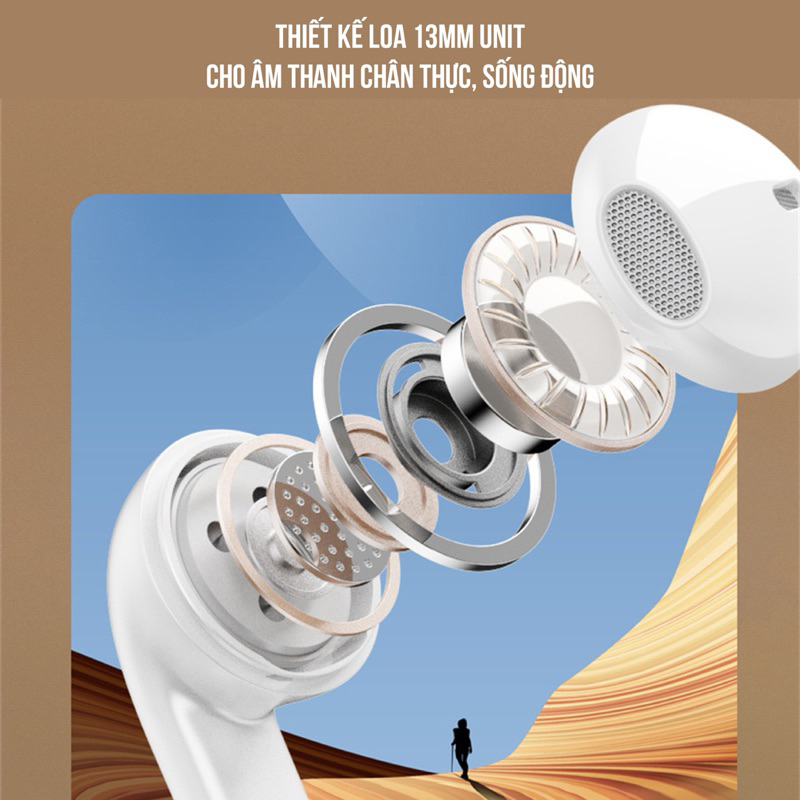 Tai nghe Bluetooth Lenovo TW60,tai nghe không dây ,công nghệ chống nước IPX5 đỉnh cao