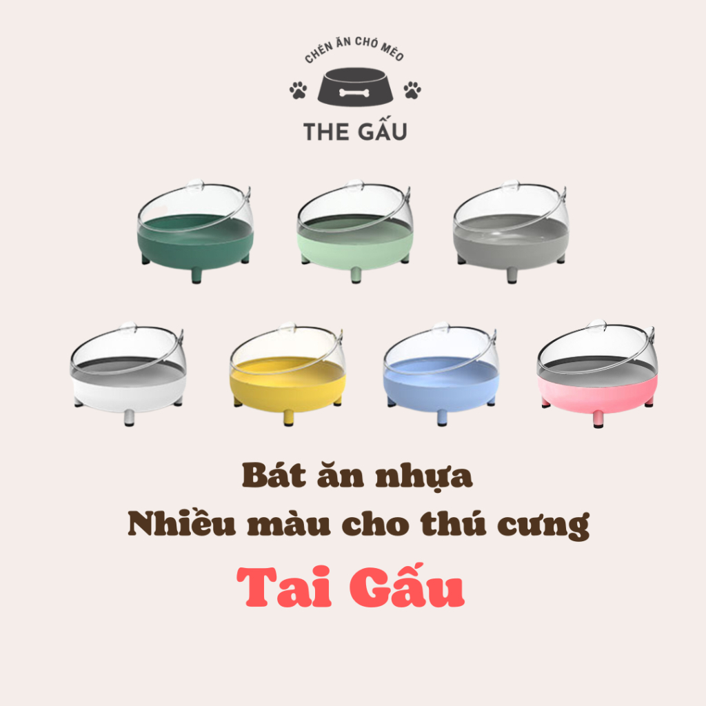 Bát Ăn Cho Chó Mèo- Tai Gấu