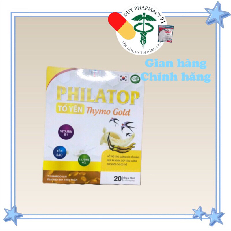 PHILATOP TỔ YẾN Thymo gold , PHILATOP ĐẠM SỮA NON TỔ YẾN ( tăng sức đề kháng)