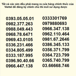 Viettel Sim: dễ nhớ, số tiến, đuôi năm sinh các loại, V120B